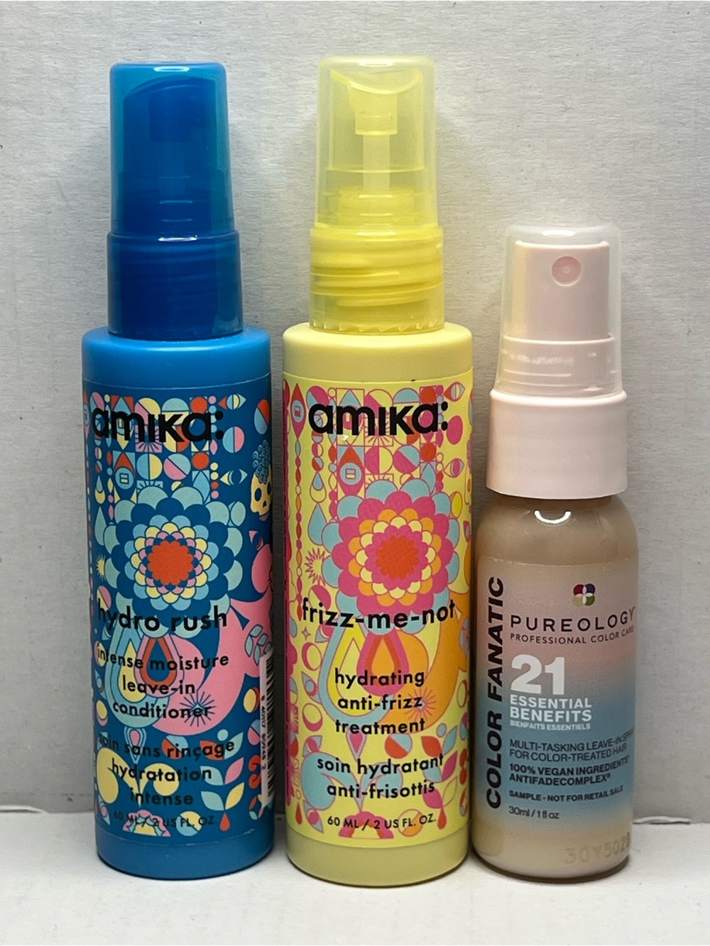Amika & Pureology Leave in Conditioner & Anti Frizz Hair Bundle